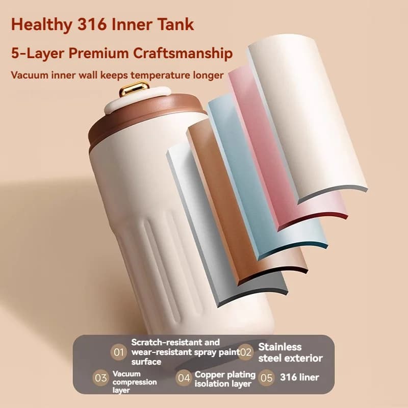 Termoska 450 ml s displejem teploty
