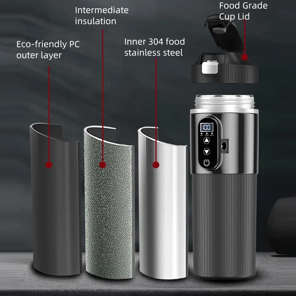 Elektrický vyhřívací hrnek 500ml 12V/24V