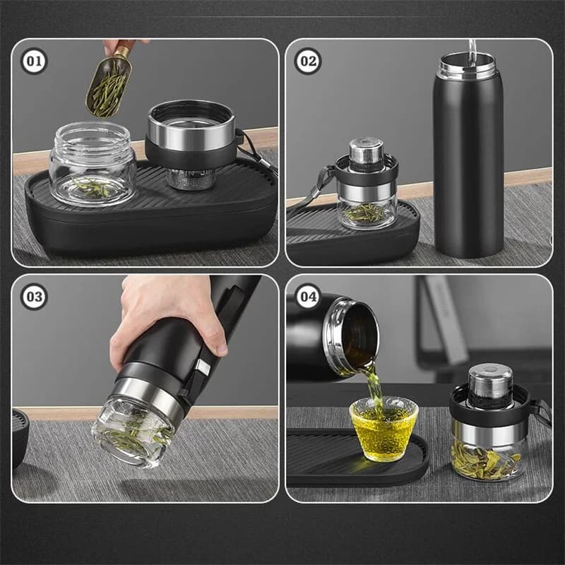 750ml/1100ml termoska s infuzérem na čaj